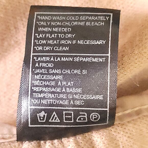 BB Dakota Revolution Drapey Boucle Trench Coat Tan Birch Womens Large - Picture 7 of 12